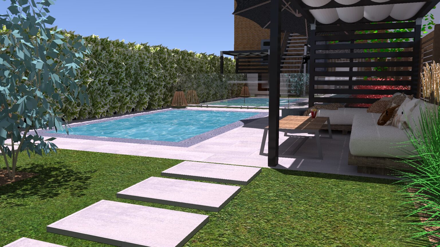 piscine moderne pergola toja grid