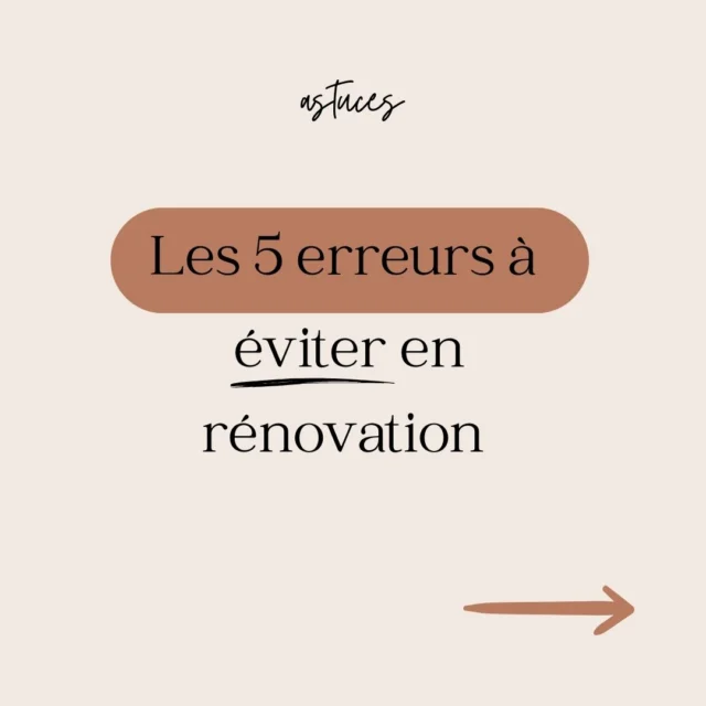 ✨ Les 5 erreurs à éviter en rénovation ✋ ✨

Rénover, c’est excitant, mais ça peut vite tourner au cauchemar si on ne fait pas attention aux pièges classiques ! 😱 Avant de vous lancer, découvrez les 5 erreurs les plus courantes et comment les éviter.

💡 Swipez pour tout savoir ➡️

Dites-moi en commentaire : Quelle est l’erreur que vous avez (déjà) faite en rénovation ? 🤔👇

Et si vous voulez un accompagnement sur-mesure pour éviter les faux pas et optimiser votre projet, écrivez-moi en message privé ! 💌

#Rénovation #TravauxMaison #DesignIntérieur #AstucesRénovation #Décoration